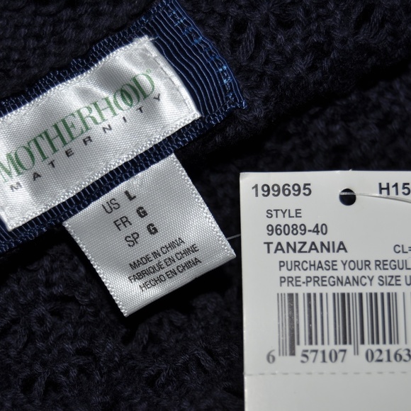 New MOTHERHOOD MATERNITY Navy Cardigan Sweater NWT - Picture 5 of 7
